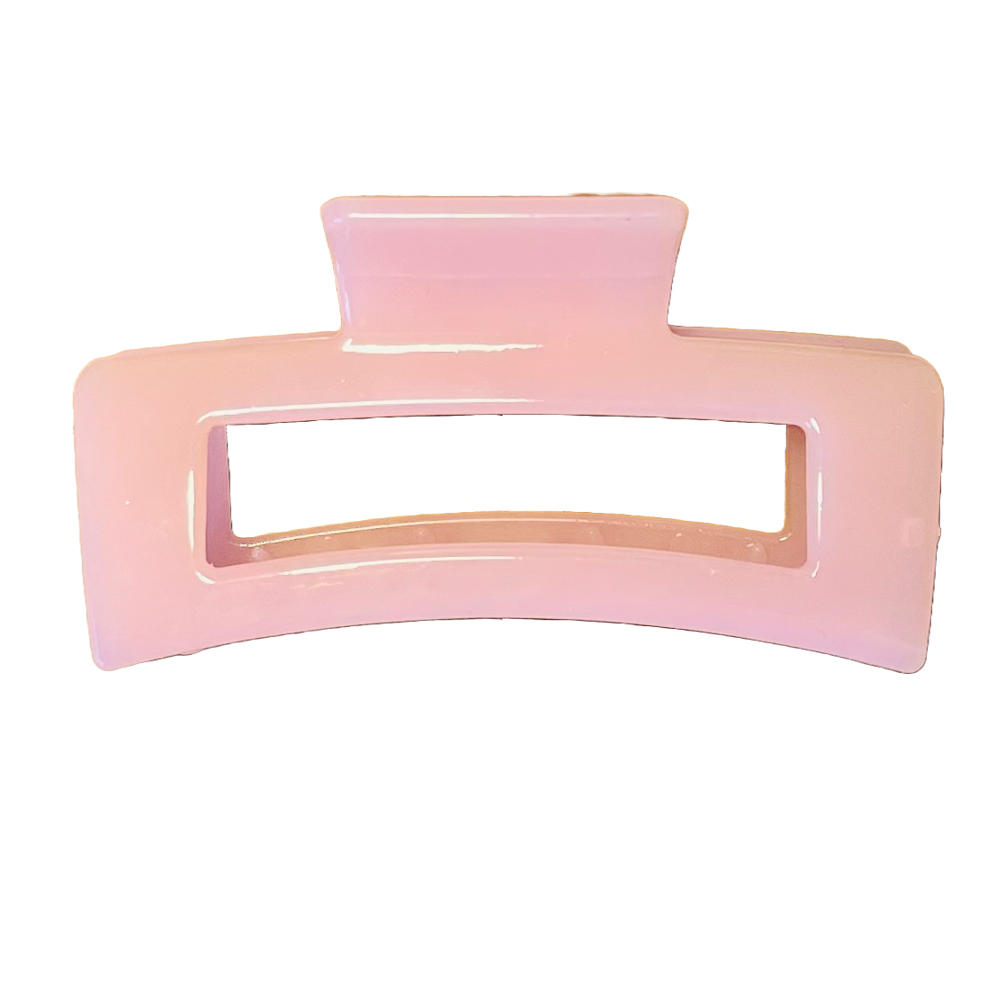 Medium Hair Claw Glossy Pink