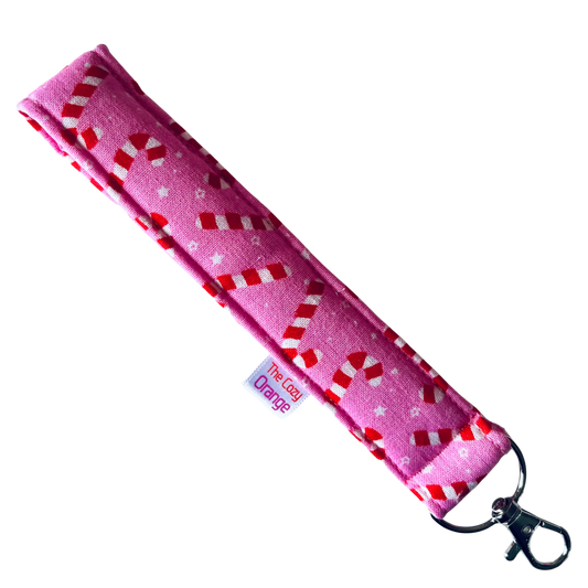 Candy Cane Key Wristlet