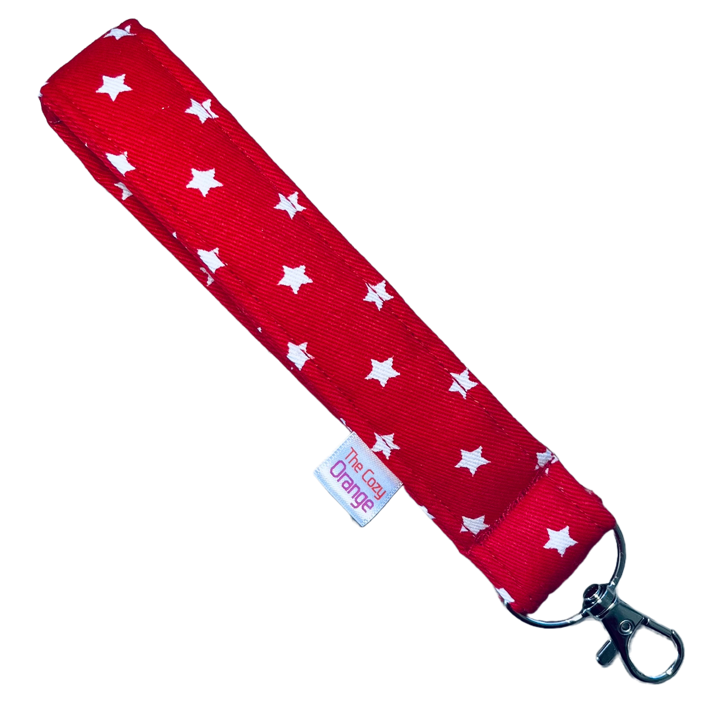 Red & White Stars Key Wristlet