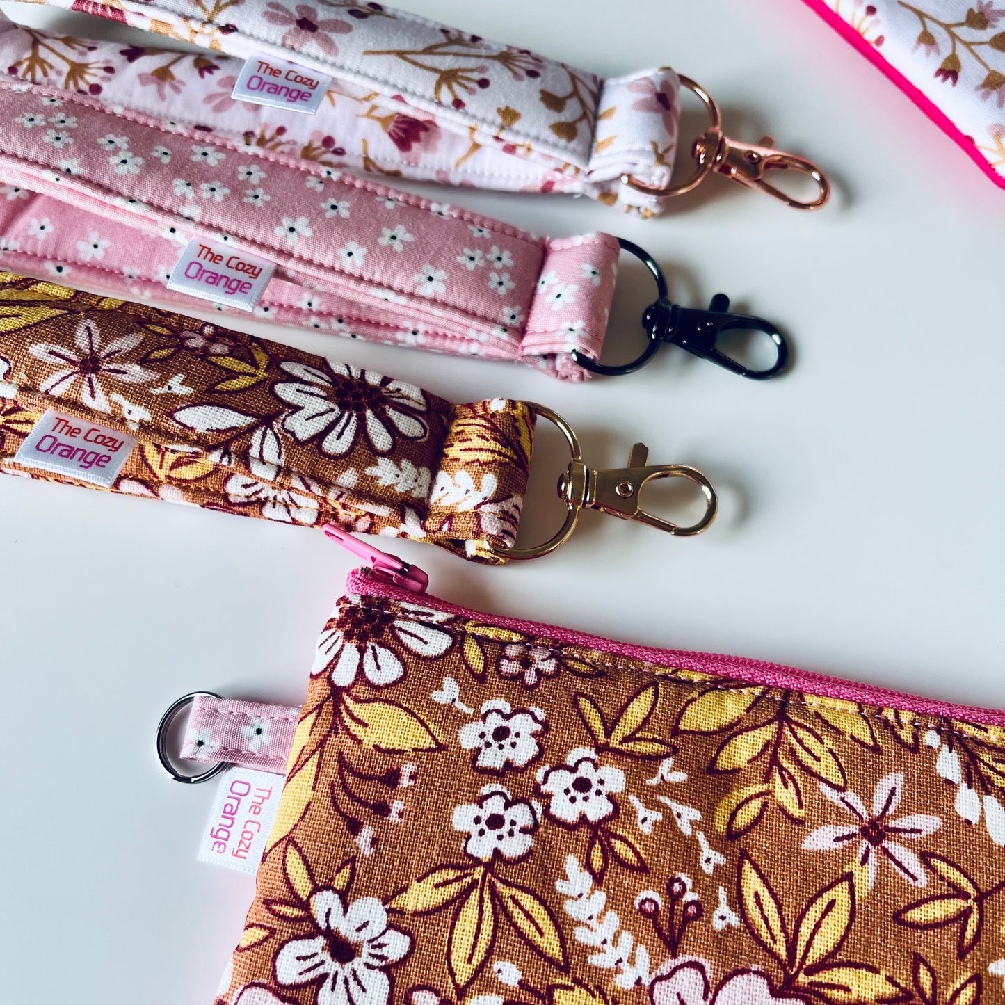 Pink Petals Key Wristlet