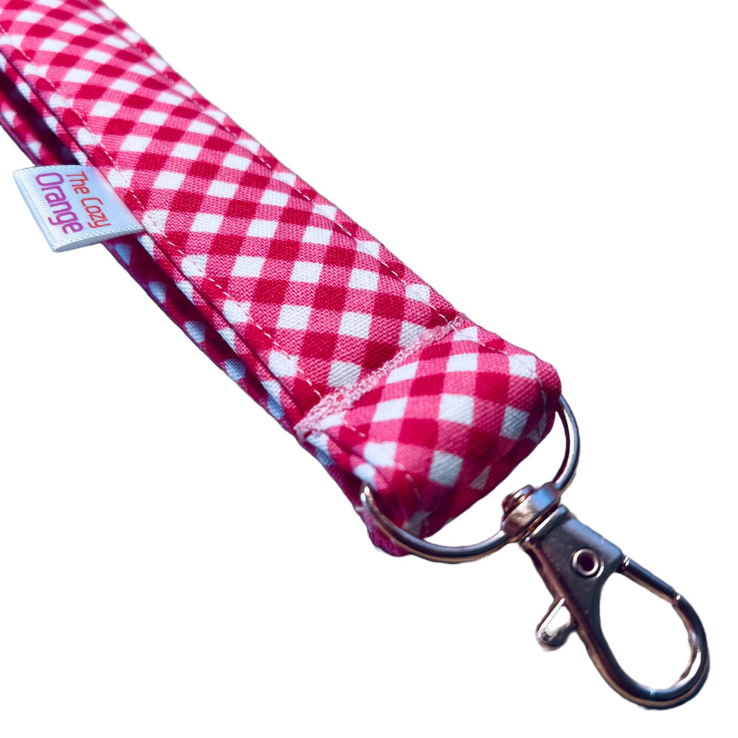 Hot Pink Gingham Key Wristlet